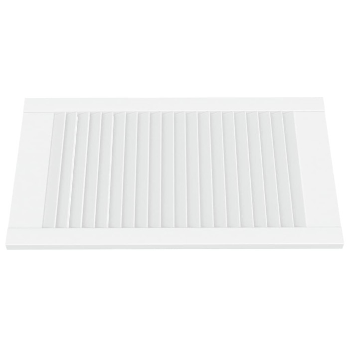 Vrata za omarico z letvicami 2 kosa bela 69x39,4 cm borovina